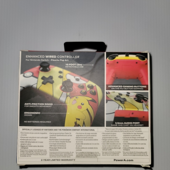 PowerA Enhanced Wired Controller for Nintendo Switch - Pokémon: Pikachu Pop A - Picture 9 of 12